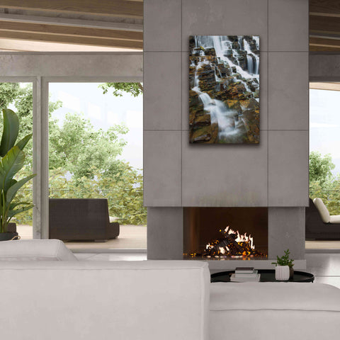 Image of 'Falls on McDonald Creek color' by Alan Majchrowicz,Giclee Canvas Wall Art,26x40