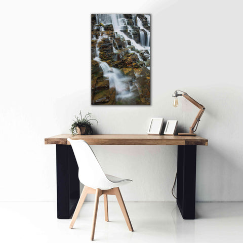 Image of 'Falls on McDonald Creek color' by Alan Majchrowicz,Giclee Canvas Wall Art,26x40