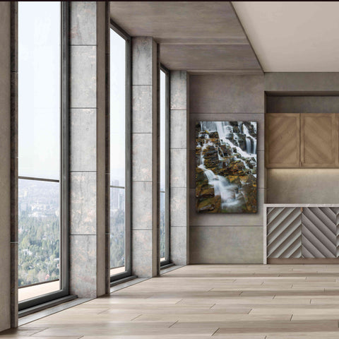 Image of 'Falls on McDonald Creek color' by Alan Majchrowicz,Giclee Canvas Wall Art,40x60