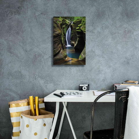 Image of 'Corkscrew Falls Ohio' by Alan Majchrowicz,Giclee Canvas Wall Art,12x18