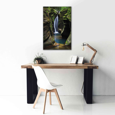 Image of 'Corkscrew Falls Ohio' by Alan Majchrowicz,Giclee Canvas Wall Art,26x40