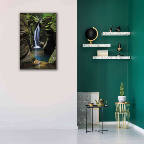 Image of 'Corkscrew Falls Ohio' by Alan Majchrowicz,Giclee Canvas Wall Art,26x40