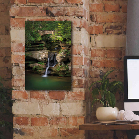 Image of 'Upper Falls Old Mans Cave' by Alan Majchrowicz,Giclee Canvas Wall Art,12x18