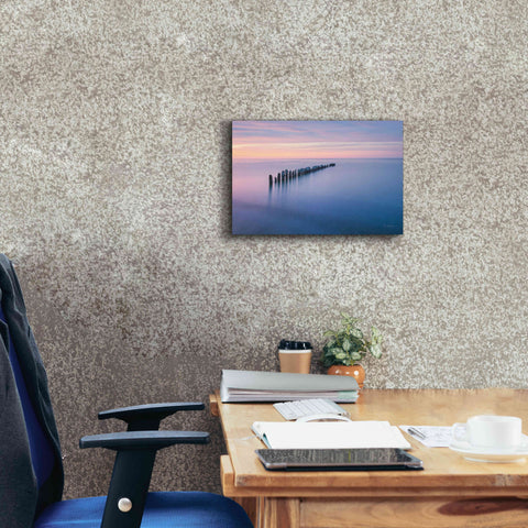 Image of 'Lake Superior Old Pier IV' by Alan Majchrowicz,Giclee Canvas Wall Art,18x12