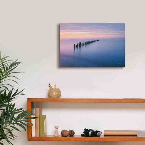 Image of 'Lake Superior Old Pier IV' by Alan Majchrowicz,Giclee Canvas Wall Art,18x12