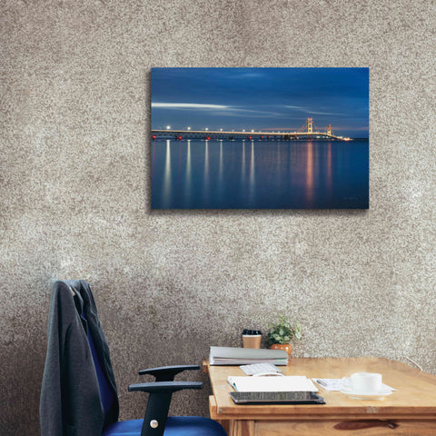 Image of 'Mackinac Bridge' by Alan Majchrowicz,Giclee Canvas Wall Art,40x26