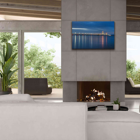 Image of 'Mackinac Bridge' by Alan Majchrowicz,Giclee Canvas Wall Art,40x26