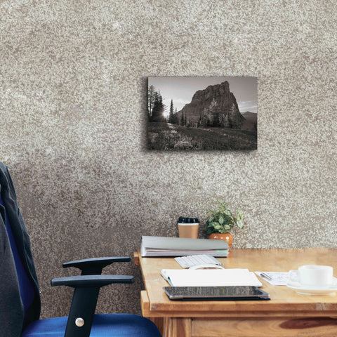 Image of 'Boulder Pass Glacier National Park BW' by Alan Majchrowicz,Giclee Canvas Wall Art,18x12