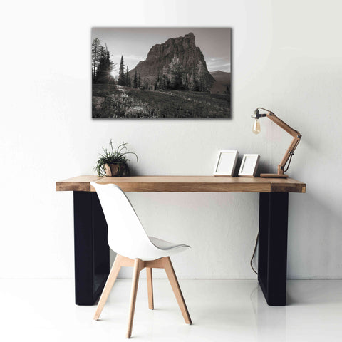 Image of 'Boulder Pass Glacier National Park BW' by Alan Majchrowicz,Giclee Canvas Wall Art,40x26