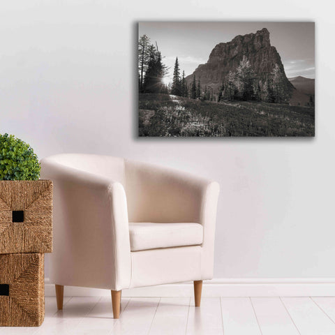 Image of 'Boulder Pass Glacier National Park BW' by Alan Majchrowicz,Giclee Canvas Wall Art,40x26