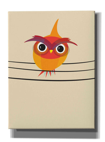 Image of 'Owl on a Wire' by Volkan Dalyan, Giclee Canvas Wall Art