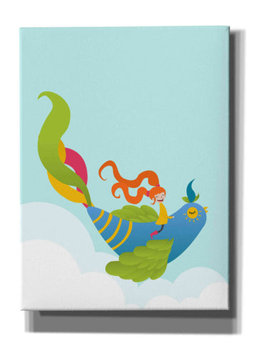 Image of 'Bird and Girl' by Volkan Dalyan, Giclee Canvas Wall Art