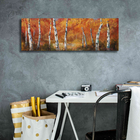 Image of 'Autumn Birch I' by Art Fronckowiak, Giclee Canvas Wall Art,36x12