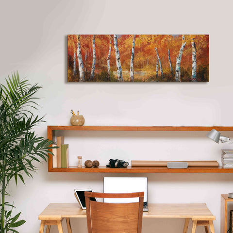 Image of 'Autumn Birch I' by Art Fronckowiak, Giclee Canvas Wall Art,36x12