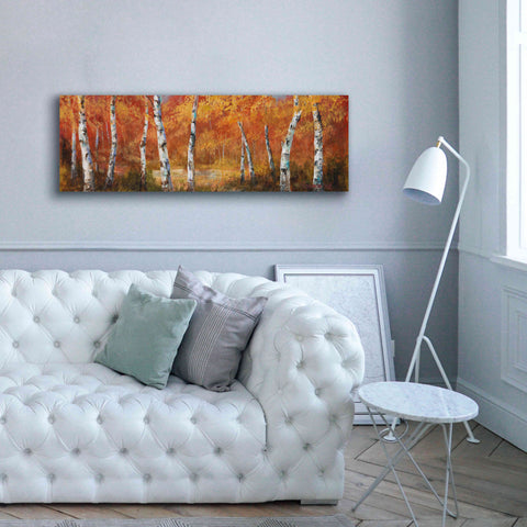 Image of 'Autumn Birch I' by Art Fronckowiak, Giclee Canvas Wall Art,60x20