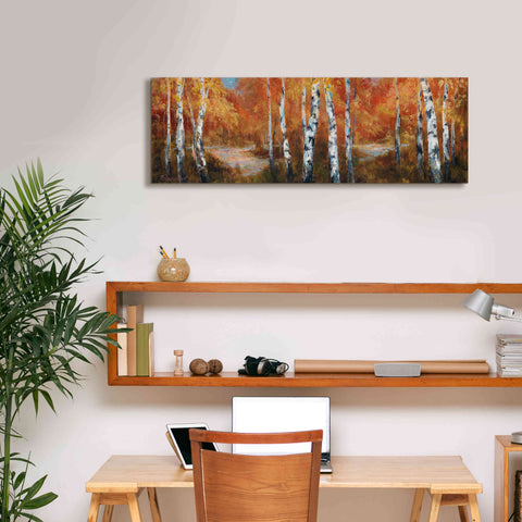 Image of 'Autumn Birch II' by Art Fronckowiak, Giclee Canvas Wall Art,36x12