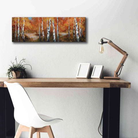 Image of 'Autumn Birch II' by Art Fronckowiak, Giclee Canvas Wall Art,36x12