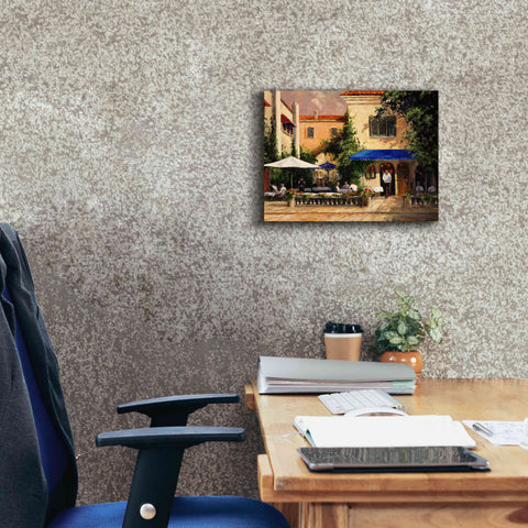 Image of 'Café Bar' by Art Fronckowiak, Giclee Canvas Wall Art,16x12