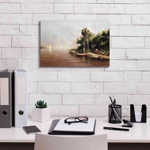 Image of 'Fisherman Landing' by Art Fronckowiak, Giclee Canvas Wall Art,18x12