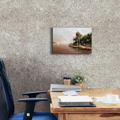 Image of 'Fisherman Landing' by Art Fronckowiak, Giclee Canvas Wall Art,18x12