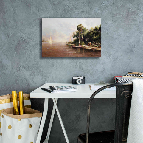 Image of 'Fisherman Landing' by Art Fronckowiak, Giclee Canvas Wall Art,18x12