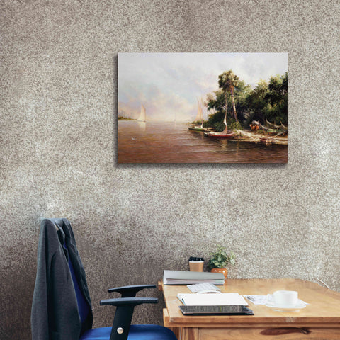 Image of 'Fisherman Landing' by Art Fronckowiak, Giclee Canvas Wall Art,40x26