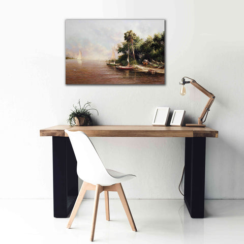 Image of 'Fisherman Landing' by Art Fronckowiak, Giclee Canvas Wall Art,40x26