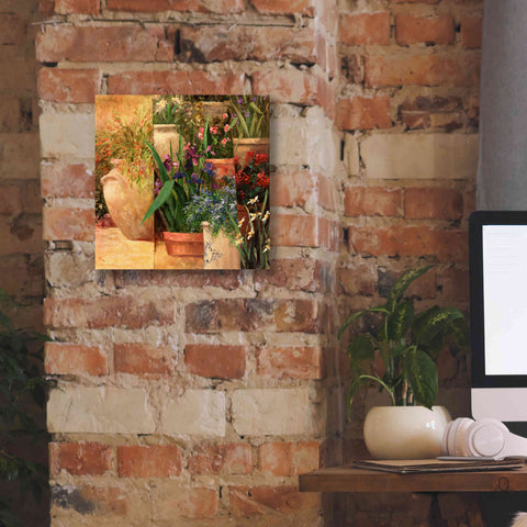 Image of 'Flower Pots Left' by Art Fronckowiak, Giclee Canvas Wall Art,12x12