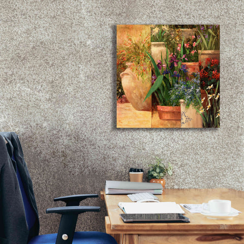 Image of 'Flower Pots Left' by Art Fronckowiak, Giclee Canvas Wall Art,26x26