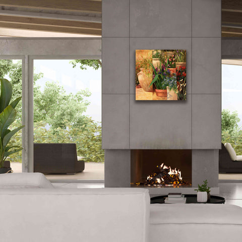 Image of 'Flower Pots Left' by Art Fronckowiak, Giclee Canvas Wall Art,26x26