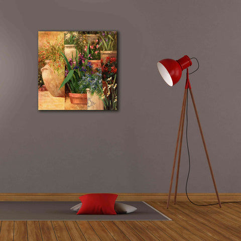 Image of 'Flower Pots Left' by Art Fronckowiak, Giclee Canvas Wall Art,26x26