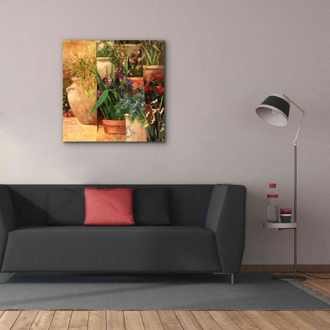 Image of 'Flower Pots Left' by Art Fronckowiak, Giclee Canvas Wall Art,37x37