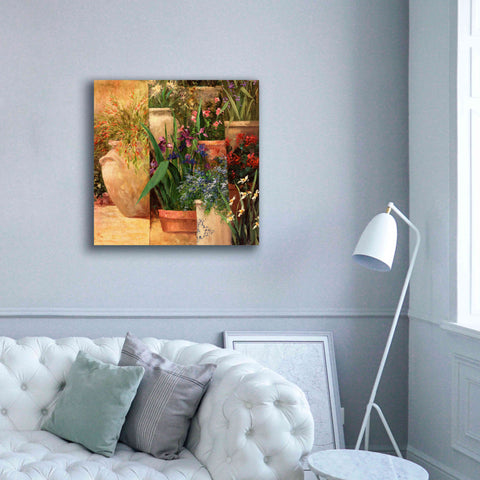 Image of 'Flower Pots Left' by Art Fronckowiak, Giclee Canvas Wall Art,37x37