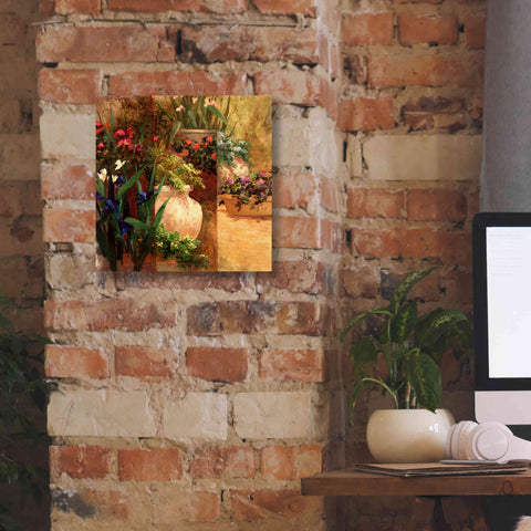 Image of 'Flower Pots Right' by Art Fronckowiak, Giclee Canvas Wall Art,12x12