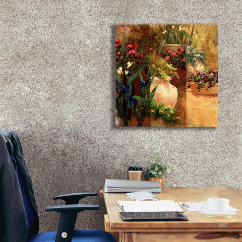 Image of 'Flower Pots Right' by Art Fronckowiak, Giclee Canvas Wall Art,26x26