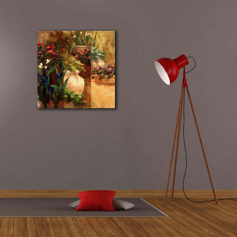 Image of 'Flower Pots Right' by Art Fronckowiak, Giclee Canvas Wall Art,26x26