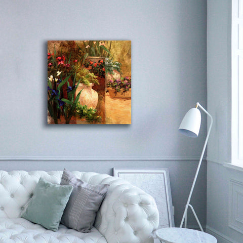 Image of 'Flower Pots Right' by Art Fronckowiak, Giclee Canvas Wall Art,37x37