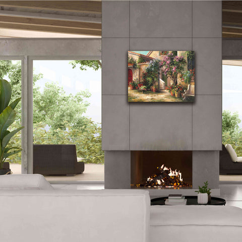 Image of 'Garden Courtyard' by Art Fronckowiak, Giclee Canvas Wall Art,34x26