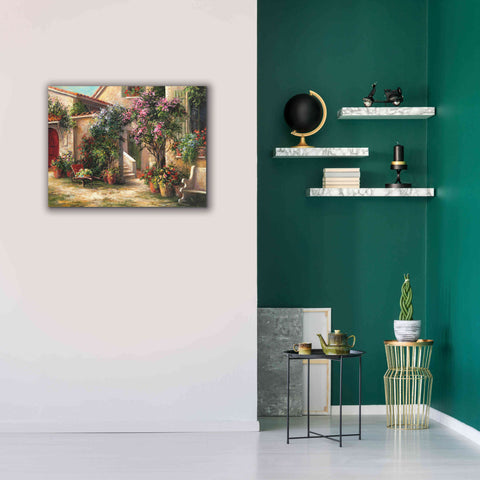 Image of 'Garden Courtyard' by Art Fronckowiak, Giclee Canvas Wall Art,34x26