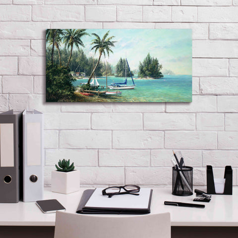 Image of 'Island Cove' by Art Fronckowiak, Giclee Canvas Wall Art,24x12