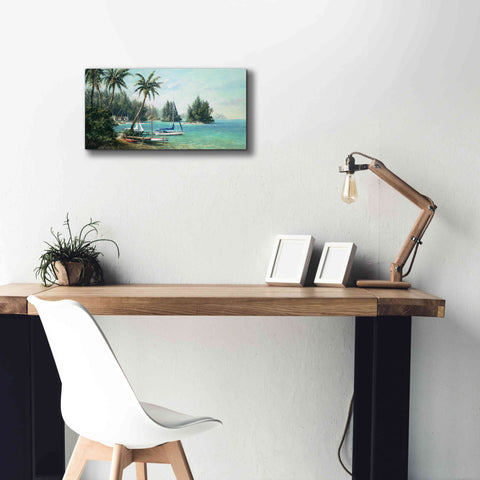 Image of 'Island Cove' by Art Fronckowiak, Giclee Canvas Wall Art,24x12