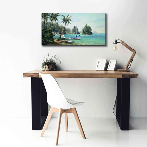 Image of 'Island Cove' by Art Fronckowiak, Giclee Canvas Wall Art,40x20