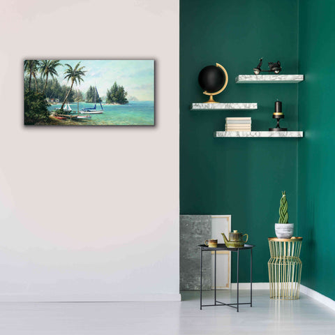 Image of 'Island Cove' by Art Fronckowiak, Giclee Canvas Wall Art,40x20