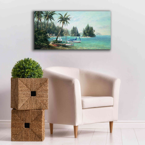 Image of 'Island Cove' by Art Fronckowiak, Giclee Canvas Wall Art,40x20
