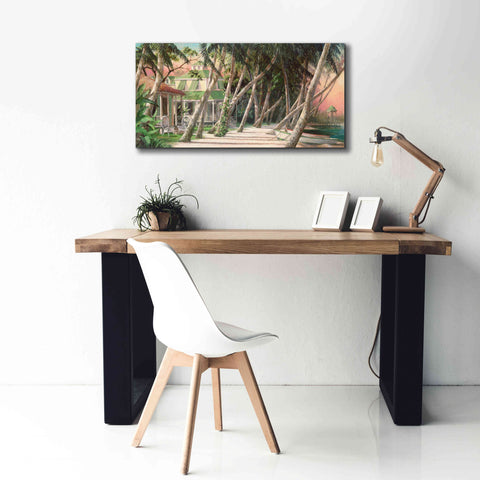 Image of 'Island House' by Art Fronckowiak, Giclee Canvas Wall Art,40x20