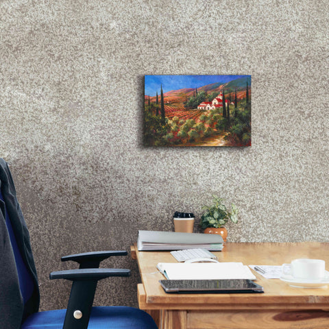 Image of 'Tuscan Monastery' by Art Fronckowiak, Giclee Canvas Wall Art,18x12