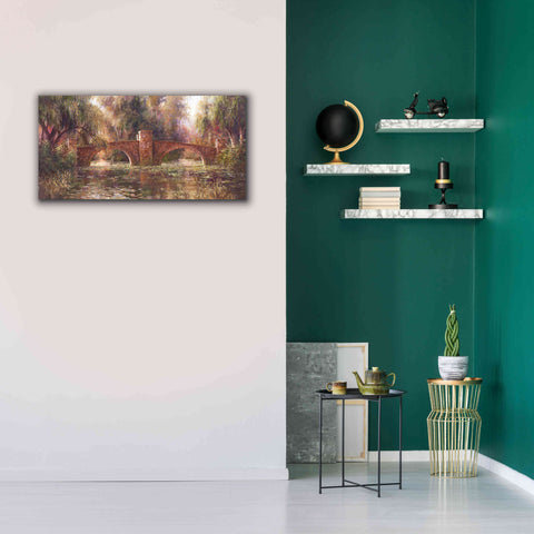 Image of 'Willow Bridge' by Art Fronckowiak, Giclee Canvas Wall Art,40x20