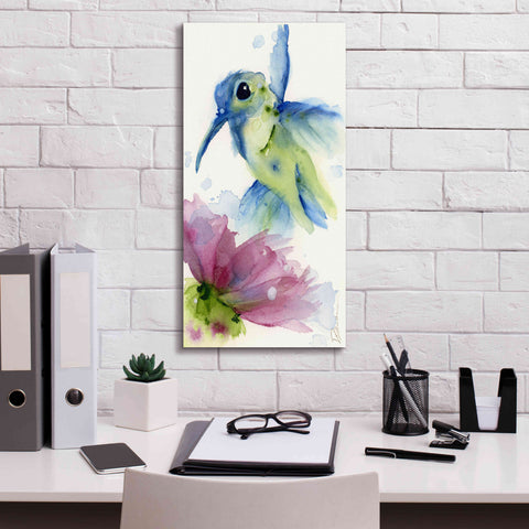 Image of 'Lilac and Blue' by Dawn Derman, Giclee Canvas Wall Art,12x24