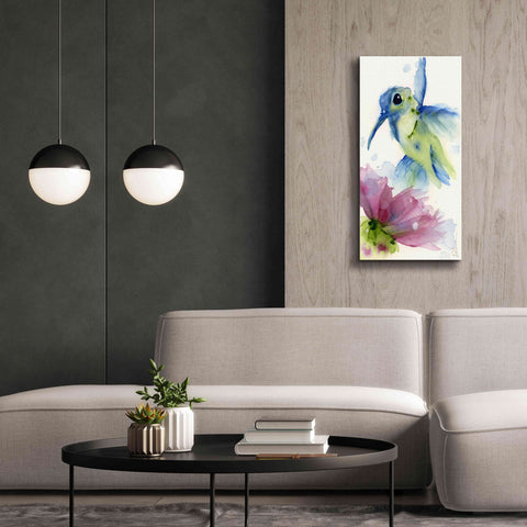 Image of 'Lilac and Blue' by Dawn Derman, Giclee Canvas Wall Art,20x40