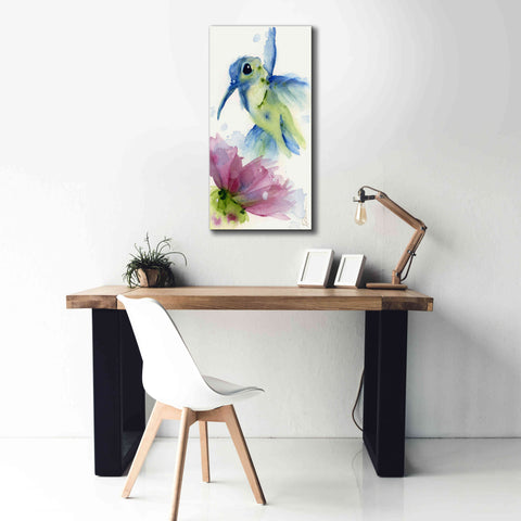 Image of 'Lilac and Blue' by Dawn Derman, Giclee Canvas Wall Art,20x40